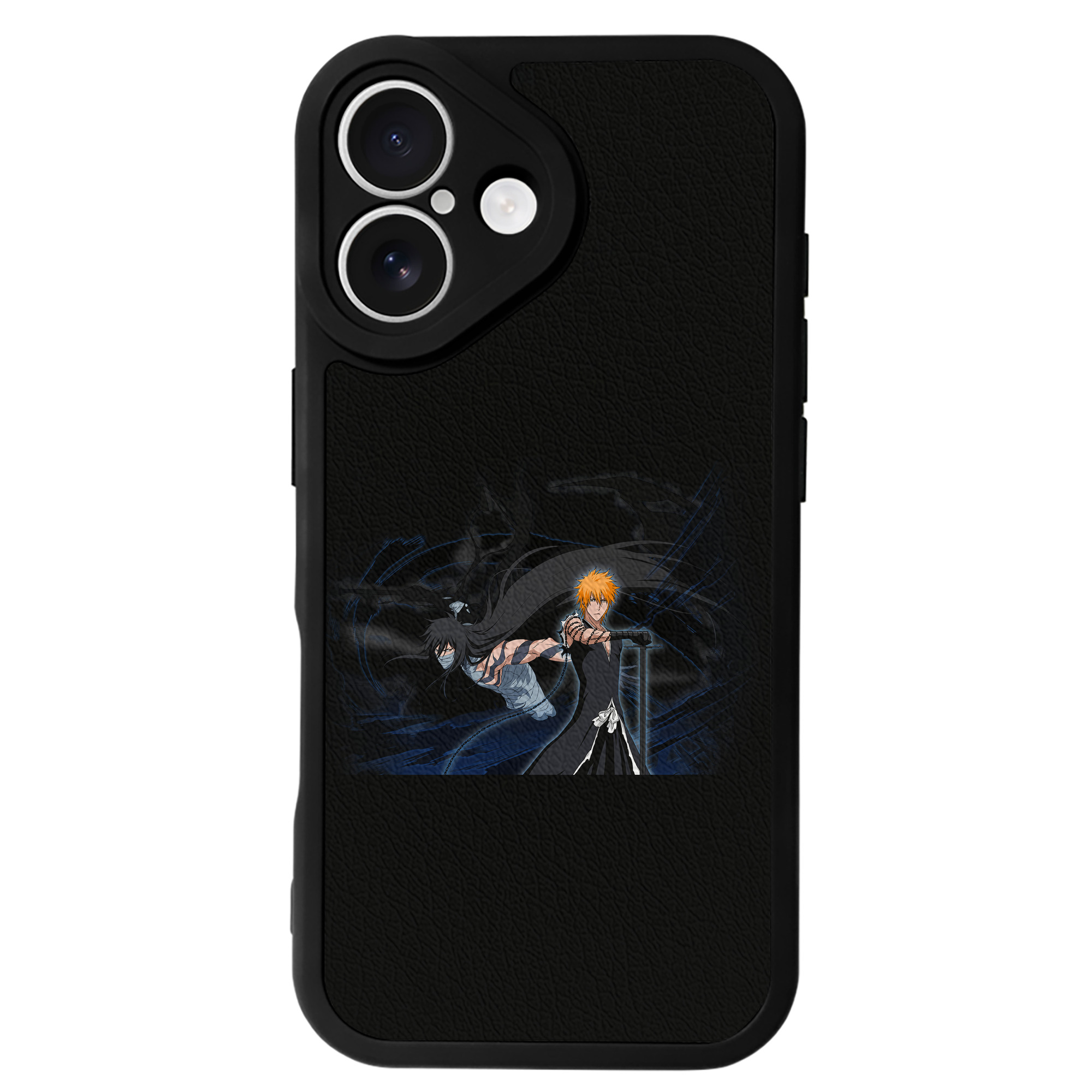 ブリーチ 黒崎一護（くろさき いちご）BLEACH Kurosaki Ichigo 【iPhone 16シリーズ対応】シリコンスマホケース（レザー調） 材質：シリコン